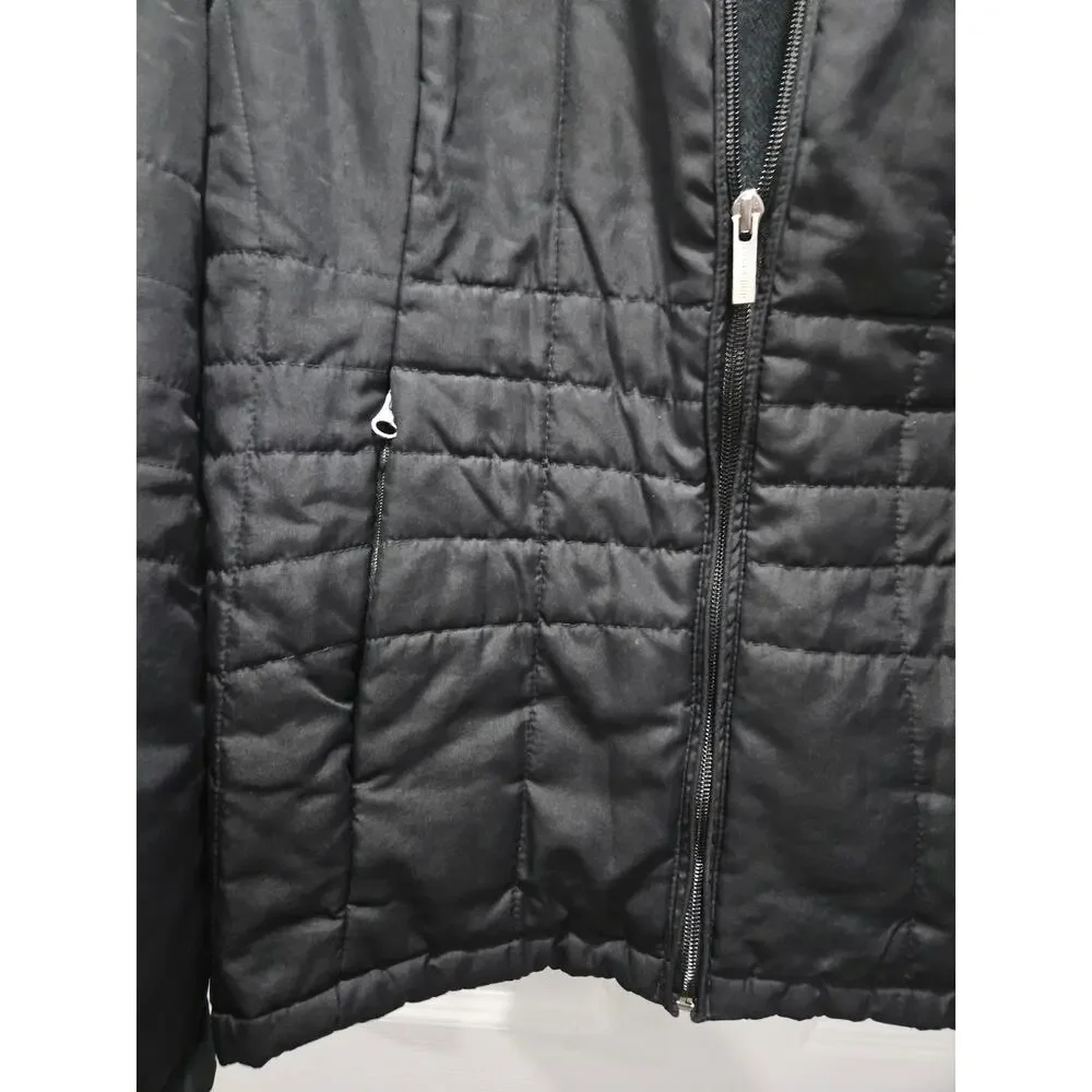Land's End Black Puffer Jacket Fleece-lined Size XS 2 4 Women's - Picture 5 of 11